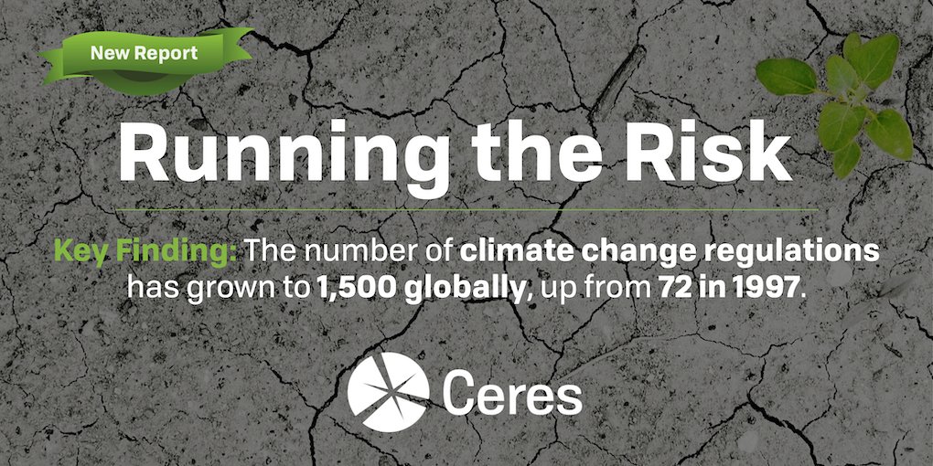 CeresNews's tweet photo. Ceres’ new report #RunningTheRisk helps boards evaluate the constantly-evolving #ESG risk landscape by providing practical tools to help identify, assess and mitigate risks as #climate & water crises accelerate globally. #corpgov
https://t.co/hnwbJbcxIB https://t.co/ESuM6JZw5L