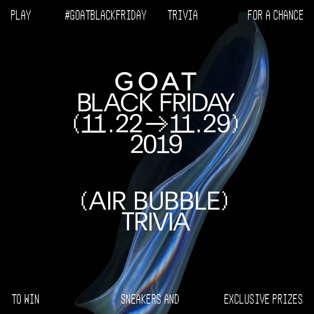 IDidItPeter's tweet photo. Test your sneaker knowledge and join me in playing #GOATBlackFriday trivia! https://t.co/6wm89nXKkR https://t.co/eYG1osqBDw