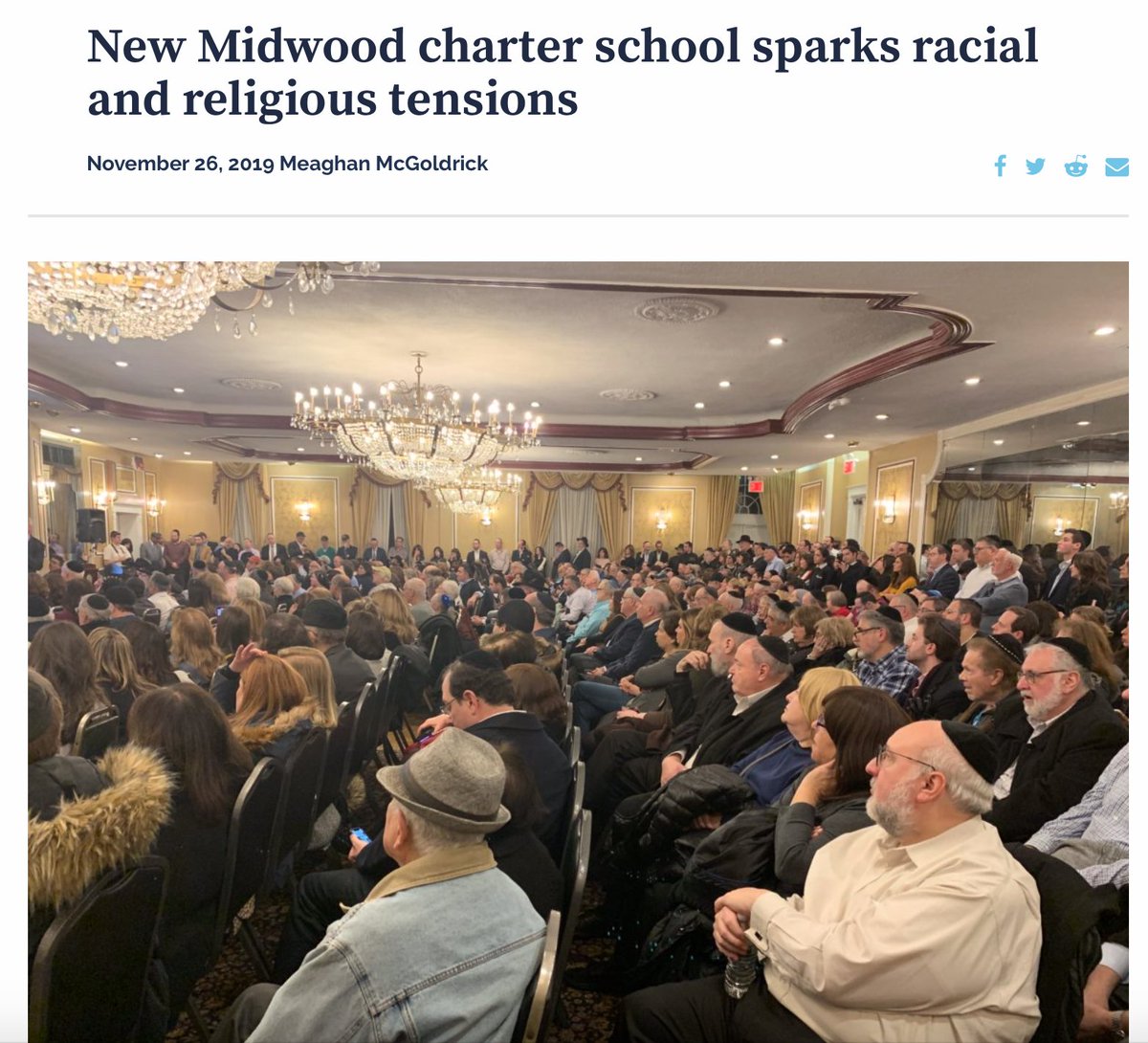 tariqnasheed's tweet photo. A whole community of white people in Brooklyn had a meeting to share their fears about a new charter school in their area that will have predomenantly Black students. They claimed it's not about race, but they are concerned the HEIGHT of the Black kids might scare the white kids https://t.co/Q1Pbj8o25e