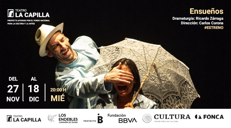Gente que ande por Coyoacán, tengo pases dobles para que vengan hoy a <a href="/LaCapillaTeatro/">Teatro La Capilla</a> a las 8pm. al estreno de "Ensueños" ¿Quién dijo yo? ¡Denme su nombre y listo!