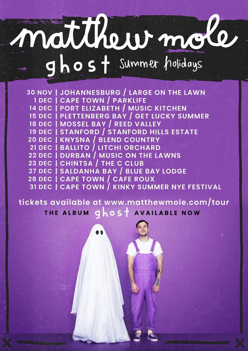 LennieMuller's tweet image. Proud to have booked these two talented artists December 2019 tours working with the incredible Clear Entertainment team!💥
Get tickets for the first shows kicking off this weekend!
#artistagent #clearentertainment #samusicscene @MatthewJMole #ghostsummerholidays @danpatlansky