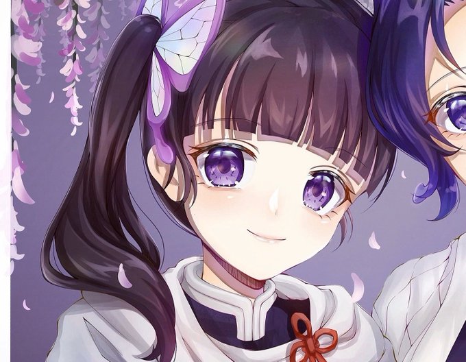 久咲まい✐☡ ⋆*さんがTwitterに投稿した栗花落カナヲ(鬼滅の刃)のイラスト。