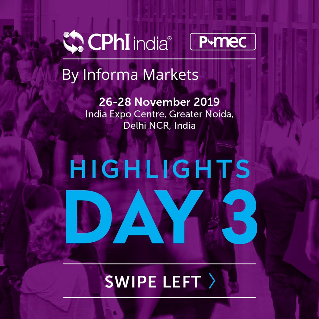 IndiaPharmaWeek's tweet photo. We have come to the third and the final day of the #IndiaPharmaWeek and today we will be mainly focusing on the simple, scalable and sustainable methods for packaging is the way ahead in the pharmaceutical industry. 

#CPhIIndia #PMEC #PharmaWorld #IPW2019 #Highllights #Day3 https://t.co/vYC03UyMEY