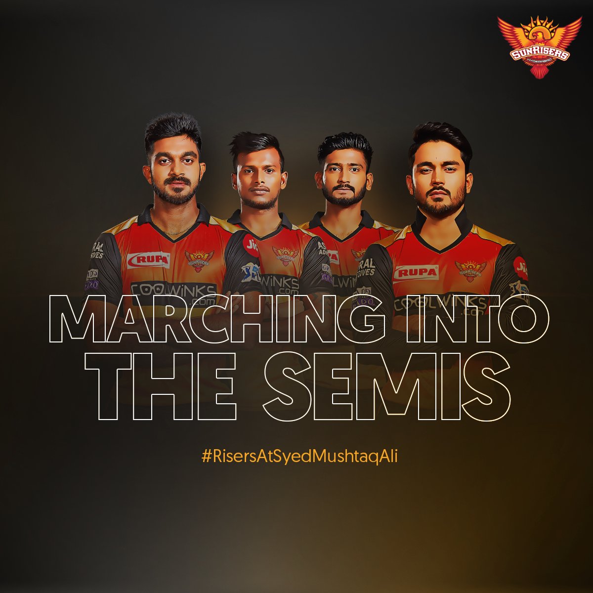SunRisers's tweet photo. #SyedMushtaqAliTrophy Semi-Finals 👇

Haryana 🆚 Karnataka - 29th Nov 

Tamil Nadu 🆚 Rajasthan - 29th Nov

#MushtaqAliT20 #OrangeArmy #RiseWithUs https://t.co/mdtPZwyVsU