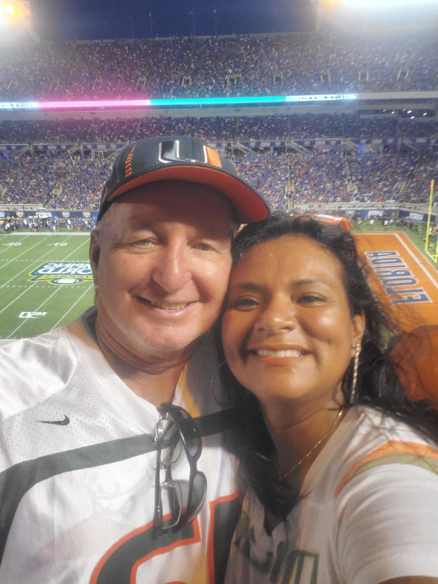 When you bump into your Co-Chair during the game. GO CANES!!🙌🏽❤🙌🏽🏈