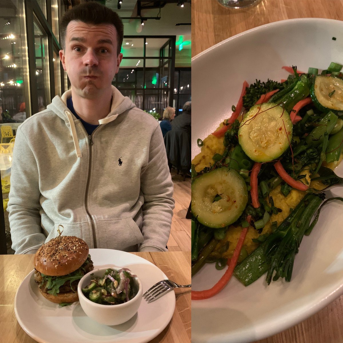 asha_soares's tweet photo. After a bit of an #unfortunateadventure, (i.e. ~6 hour detour for car repairs in Grand Rapid) we’ve finally made it to our #annual stop at #truefoodkitchen... https://t.co/ym7e8qW5oB