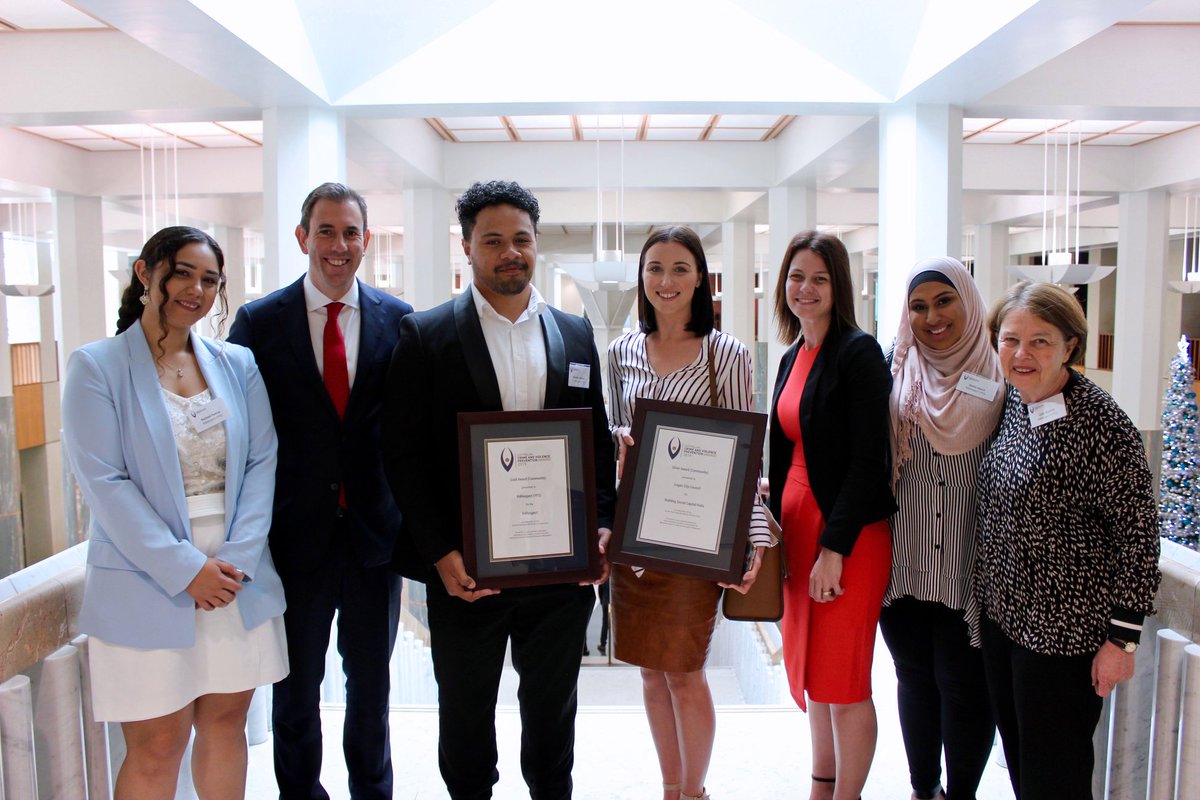 R4Respect's tweet photo. We're so proud to have received the Gold Award for Community at the 2019 Australian Crime and Violence Prevention Awards! This one's going straight to the pool room! 🏆💞🔥 #endDFV #16daysofactivism https://t.co/BNoUvIr58e