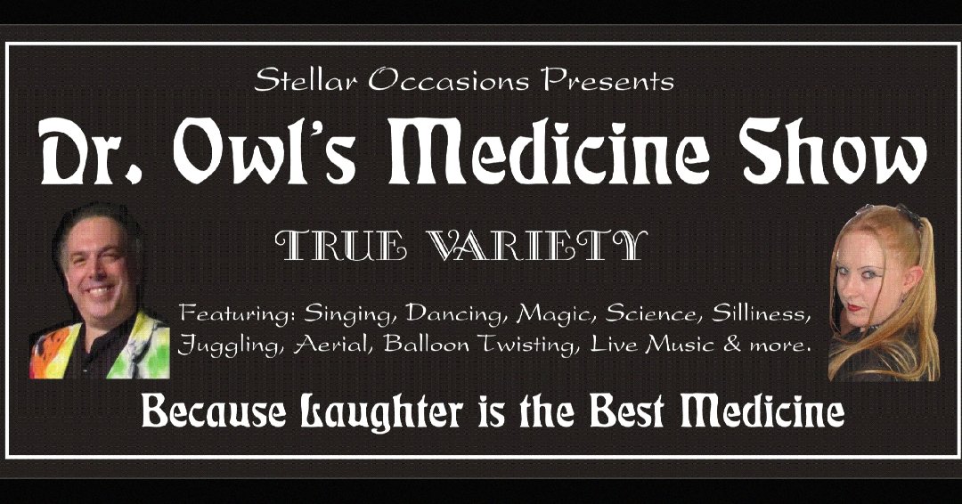We know you're going to stuff yourself silly with food on Thanksgiving. But once you recover from all those delicious eats, how about you fill your mind next?
Come be dazzled and amazed at Dr. Owl's Medicine Show - a variety arts smorgasbord!
Tickets: brownpapertickets.com/event/4414449