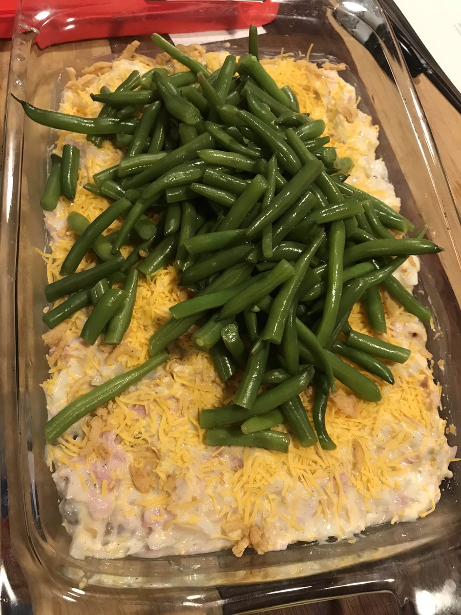 I..... forgot to put the green beans in the green bean casserole..... so now they’re just sitting on top and Thanksgiving is cancelled.