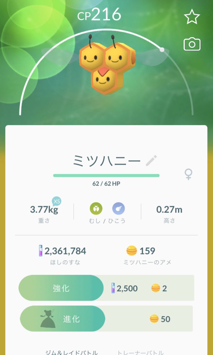 ミキヲ メノクラゲの色違いでなかったー ミツハニーのメスやっときた T Co 4sbez4whj9 Twitter