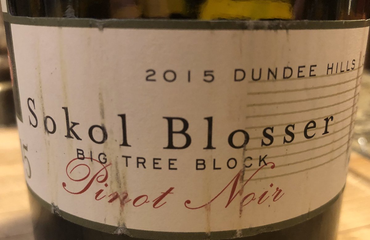 @SashaEats We’re into some @SokolBlosser Big Tree Block Pinot Noir from @wvwines Oregon. Cheers and Happy Thanksgiving to you and your hubby Sasha! 🍷