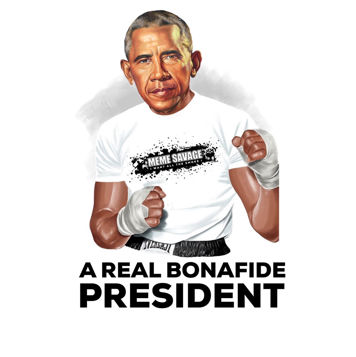 SavageMemesNBMA's tweet photo. @BreitbartNews A Real Champion ! #Obama
@realDonaldTrump donβt want no smoke with the champ @BarackObama ! #FightFacts #OurPresidentForReal π₯ https://t.co/wU8L1wQrGR