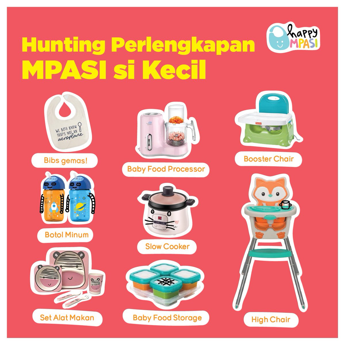 HappyMPASI's tweet photo. Pilih produk yang benar-benar sesuai dengan kebutuhan dan anggaran yaa
Karena oh karena, apalah artinya peralatan MPASI fancy saat si kecil kena drama MPASI… 🙈
#HappyMPASI #TipsorTricks #HMTips #alatmpasi https://t.co/wEsm3cEGiQ
