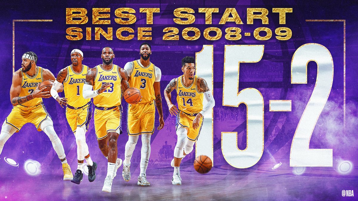 Nba On Twitter The Lakers 15 2 Take Their Best Start Since.
