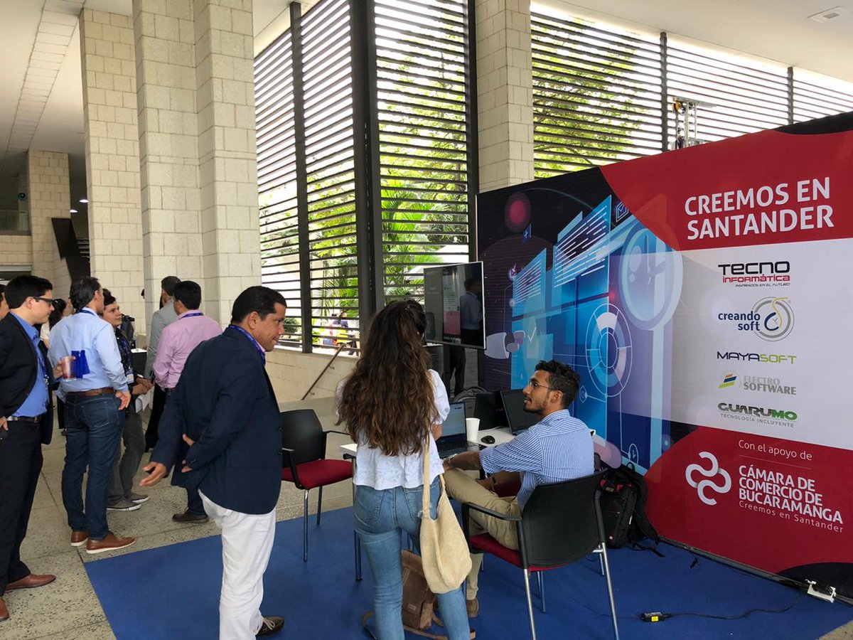 CCBucaramanga's tweet photo. Cinco empresas santandereanas del sector TIC participaron de la rueda internacional de negocios SOFTIC 2019, gracias al apoyo que desde la @CCBucaramanga se ha brindado para potenciar espacios de relacionamiento para la internacionalización y exportación de servicios. #softic2019 https://t.co/oRV6M1inG5