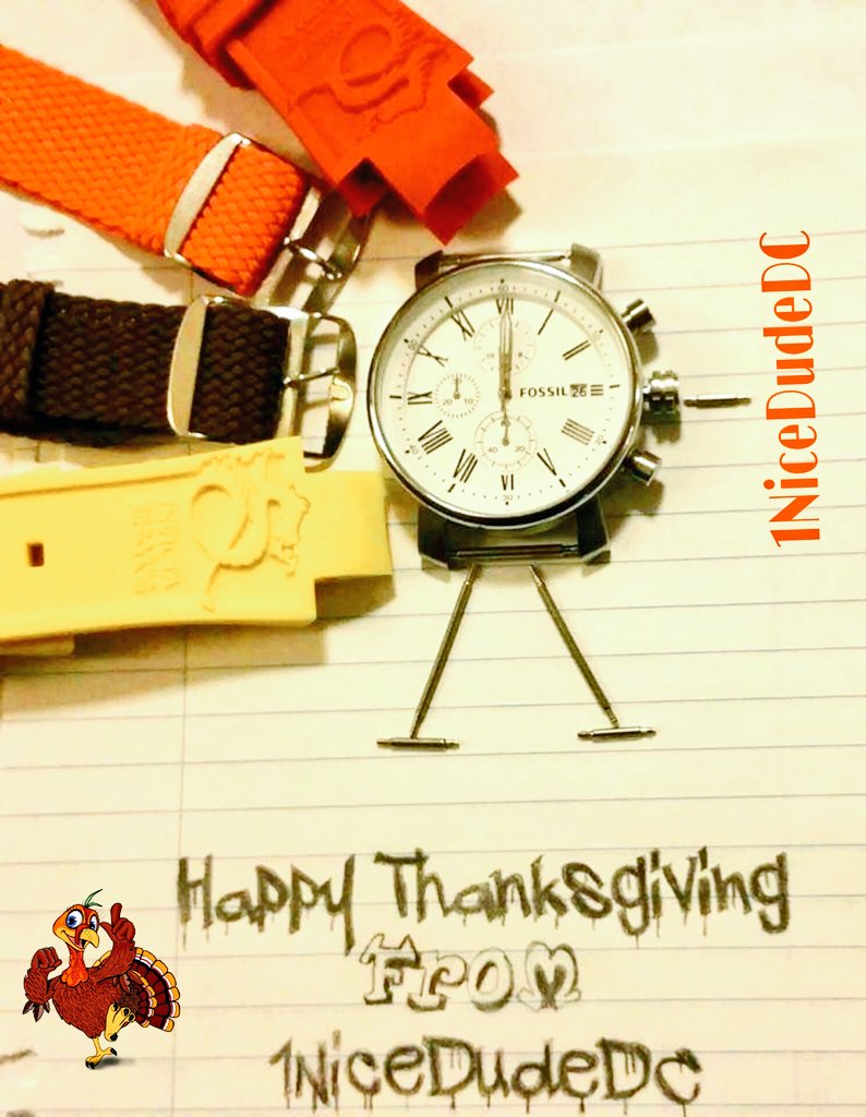 NotEnuffTech's tweet photo. 🦃⌚ Curling up with my turkey 😊🦃⌚ #HappyThanksgiving friends and family! #Fossil Rhett Chrono #timepiece #watchart #horolgy #straps via @whatchsdotcom and @cheapestnatostraps @invictawatch #perlon #PerlonStrap #straplife #watchfreak #WatchPorn #wf4life #wotd #watchfamily https://t.co/FM7vbF2IfT