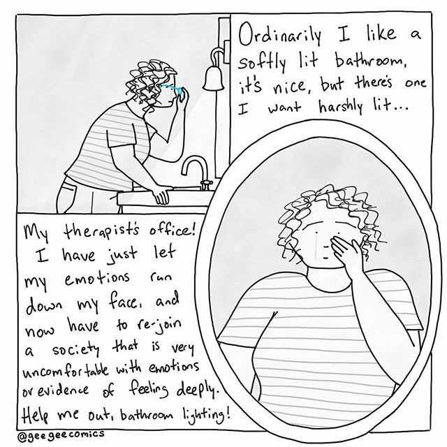 geegeecomics's tweet photo. I’ve gotten good at crying so my mascara doesn’t run, but my foundation takes a hit. .
.
.
#tears #cry #crying #emotions #emotional #feelings #feelingdeeply #therapy #bathroom #bathroomlighting #bathriomselfie #real #raw #harsh #me #artist #art #comics #… https://t.co/ulIb1F4uF8 https://t.co/Fpk10ScKum