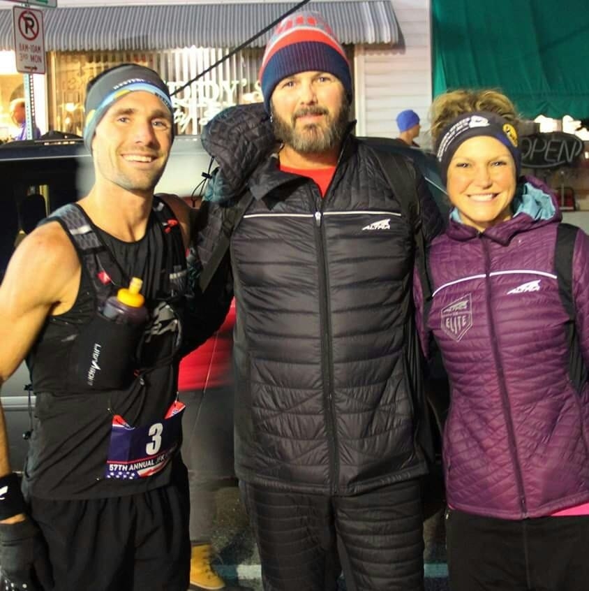 RayRunsLong's tweet image. Me and the homies, @zbitter and his awesome wife Nicole before the start of the JFK50. I had so much fun crewing them. #TeamAltra #JFK50 #Twitter