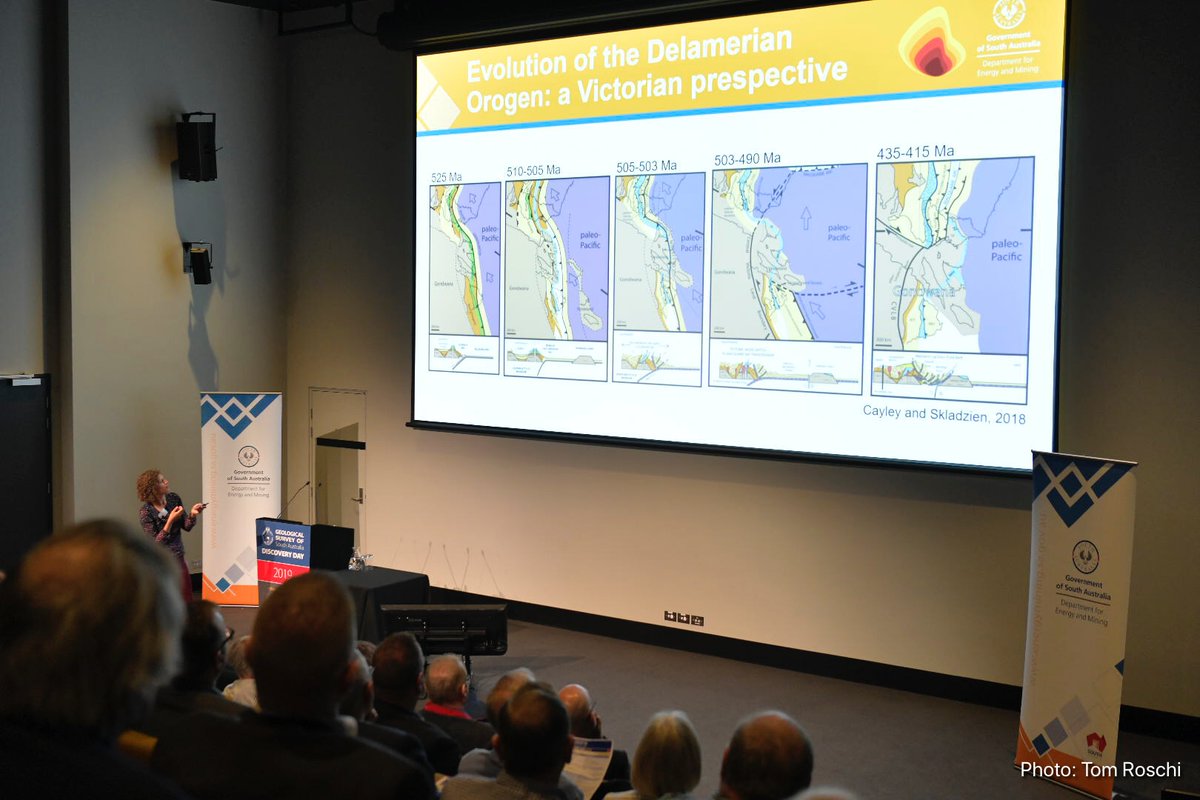 #GSSADD19 Stacey Curtis, lead #GSSA engagement with MinExCRC’s National Drilling Initiative of MinExCRC, transforming understanding of #geology and #MineralPotential of Delamerian Orogen beneath Murray Basin of eastern #SthAust. More info in #MESAjournal bit.ly/2OORzHb