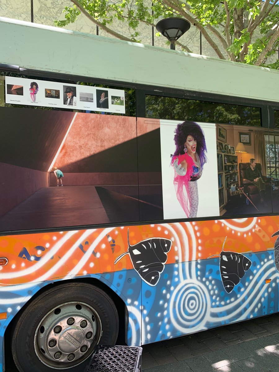 EdgehillKatie's tweet photo. A big Thankyou to #fauxneephish for being an amazing subject! And to @CityRenewalCBR , #CIT and @citsa4u , as well as #garemaplace for hosting all our creative projects on #actionbuses ! CLoses today; pop down and explore! (food and @BentSpokeBeer !!) and live Music tonight. https://t.co/A66BU0M3JB