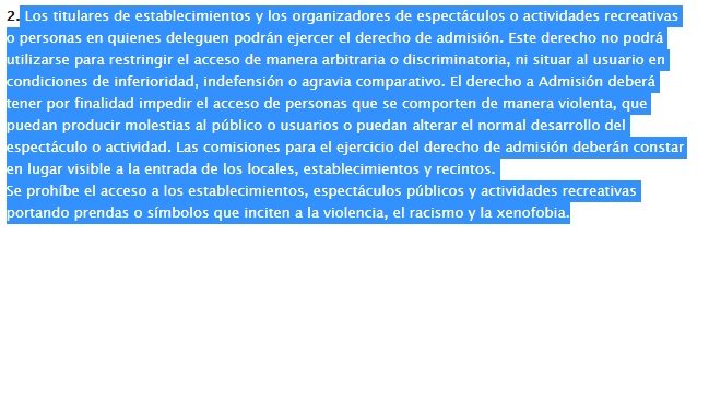 ofanon's tweet image. #YELMOCINES Al comprar una entrada por internet mencionais el artículo 24.2 de la ley del 17/1997 para decirnos que no podemos llevar ni comida ni bebida que no os hayamos comprado. ¿Dónde lo dice exactamente? Porque por más que lo leo no lo veo...