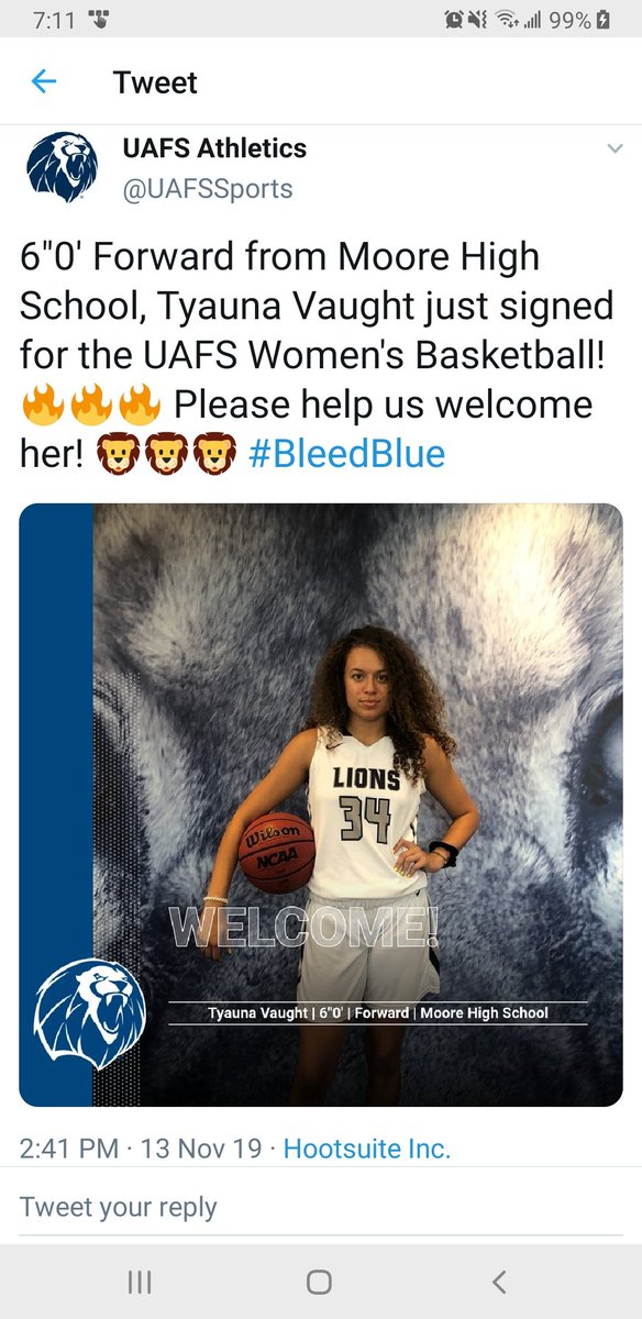 Shaunav17's tweet photo. @TVaught33 @UAFSWBB Dreams do come true! Watch out for this one! #thebestisyettocome #oncealionalwaysalion https://t.co/45ZrXQZ5a4