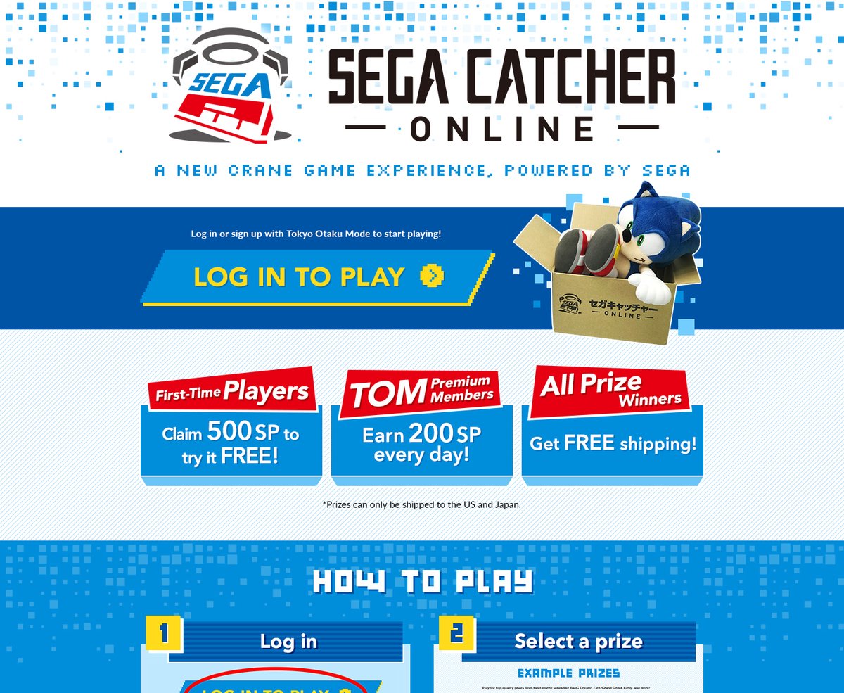 SEGA_OFFICIAL's tweet photo. We are happy to announce that we will be officially launching the new online claw crane “SEGA CACTHER ONLINE” in the US on December 3rd!

Enjoy UFO Catcher at home in the US through our specially designed website!

https://t.co/Kd1yQxGMpj

#SEGA https://t.co/tKXYqcsrmg