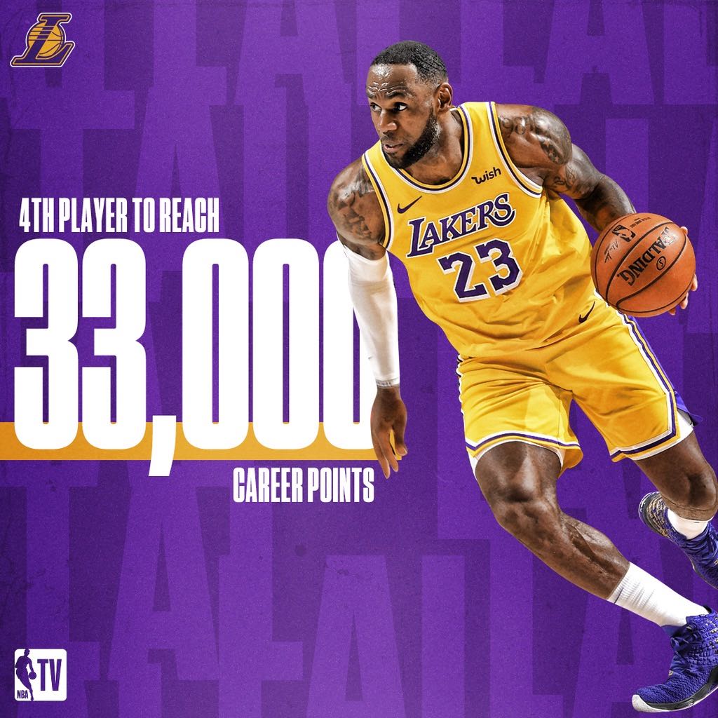 NBATV's tweet image. 33,000 and counting... 👑