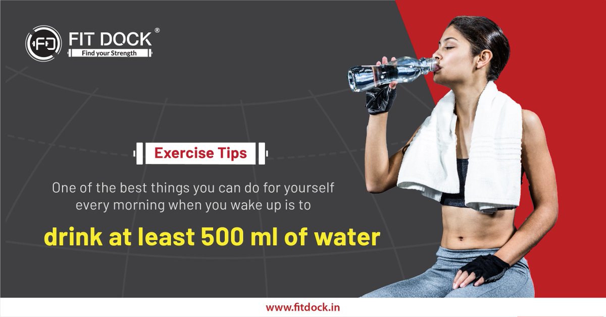 #ExerciseTips 

One of the best things you can do for yourself every morning when you wake up is to drink at least 500ml of #water

#Exercise #ExerciseSafely #FitnessExperts #WorkoutSecrets #FitnessTraining #FitnessTrainingTips
