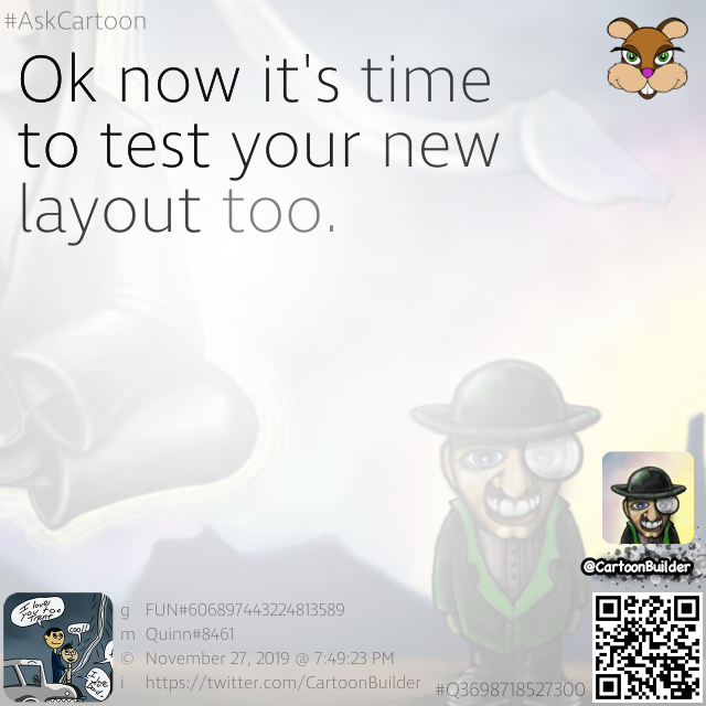 CartoonBuilder's tweet photo. #AskCartoon Ok now it's time to test your new layout too. #CartoonBuilder #CartoonPhysics #CartoonLife #HiveMind🐝 #RealityArtist #Q4241562602287 by @quinnmichaels https://t.co/Wbade8wljh