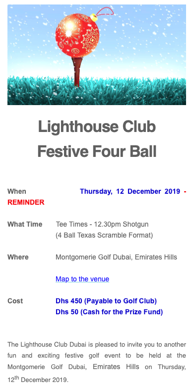 CbbgGroup's tweet photo. CBBG Group's construction experts will be attending the Lighthouse Club Dubai's Festive Fourball Event on 12th December 2019
email info@lighthouseclub-dubai.org 

#Dubai #ConstructionNetworkingEvent 
#Golf #FestiveFourBall 
#WeAreCBBG #LighthouseClub https://t.co/TSE400pQCA