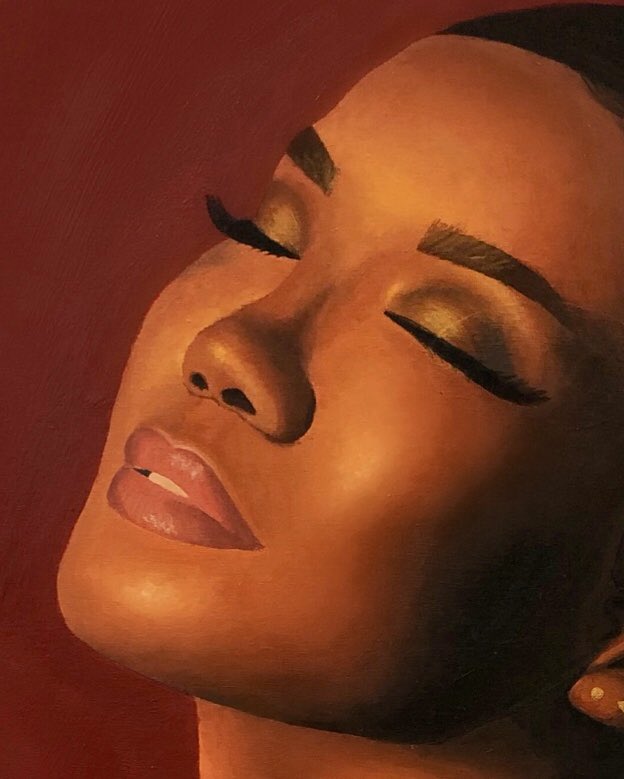 thirtysevenmina's tweet photo. Painting of @JheneAiko by me 🌹✨ https://t.co/jcz9D7ZWO8