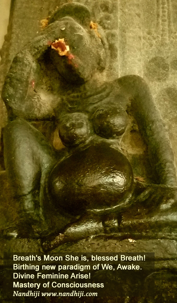 Our Mothers of all past births, She is.
She is left breath's calm -our Mother, Moon mind. 
Source wisdom birthing humanity's Now.
Guru Consciousness She is. Divine Feminine awake in each💙🙏
In Knowing, inspired grace.
Many as One, Yogi Be!
#Breath #Yoga #Meditation #Pranayama