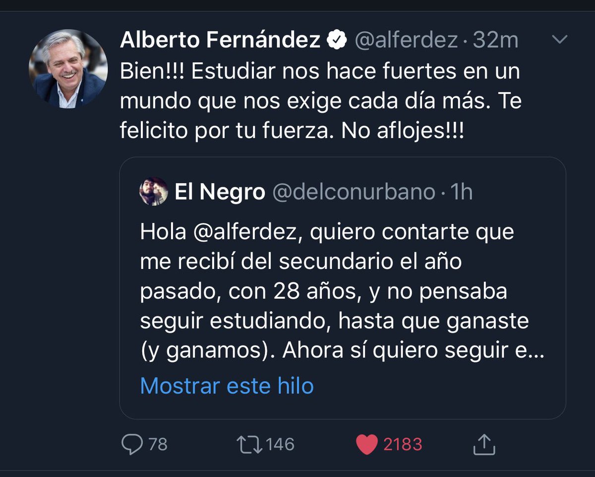 americaboom's tweet photo. Un presidente q pone a la educación y el diálogo en lo más alto... te amo @alferdez https://t.co/fDagq7D0m4