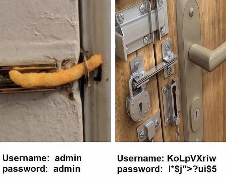 itromelbourne's tweet photo. A visual representation of a #weak and #strong #password! https://t.co/Si6HJAr23y