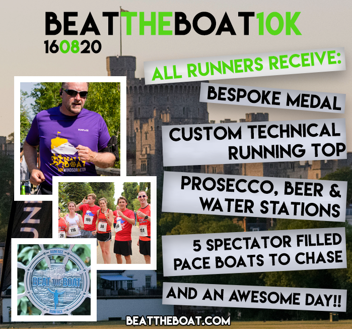 runface_uk's tweet image. Beat the Boat 2020 is now open for general release! 16/8/20 Come and race 5 packed pace boats over 10km in Windsor and Eton! Enter now at beattheboat.com Are @achrisevans and @virginradiouk coming this year?! (Let us know guys!) #beattheboat #runface #windsor #running