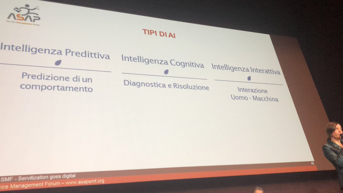 mbellini3's tweet photo. #Baccarin sul ruolo dell’#IntelligenzaArtificiale nella #servitizzazione - #Baccarin a #asapforum - 3 tipi di #intelligenza @AI4Business_it https://t.co/ShYt5sc5gB