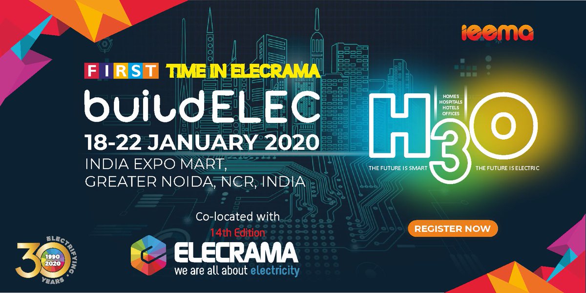 ElecramaLive's tweet image. #buildELEC is a unique exposition on building #electrical systems &amp;amp; the defining event for electrically smart &amp;amp; safe #buildings including #Homes, #Hospitals &amp;amp; #Hotels.
Know more: bit.ly/2pNbNsy 
#Elecrama2020 #IEEMA