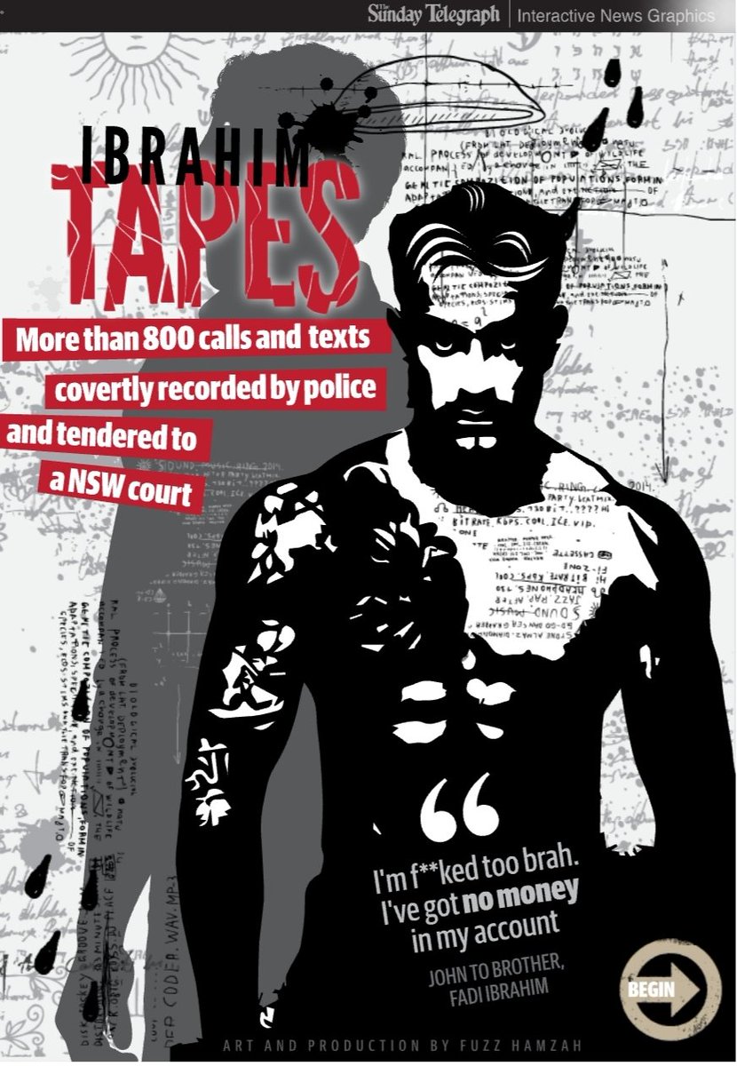 So beyond proud of Fuzz! His work on #IbrahimTapes for the #SundayTele <a href="/dailytelegraph/">The Daily Telegraph</a> was pure genius