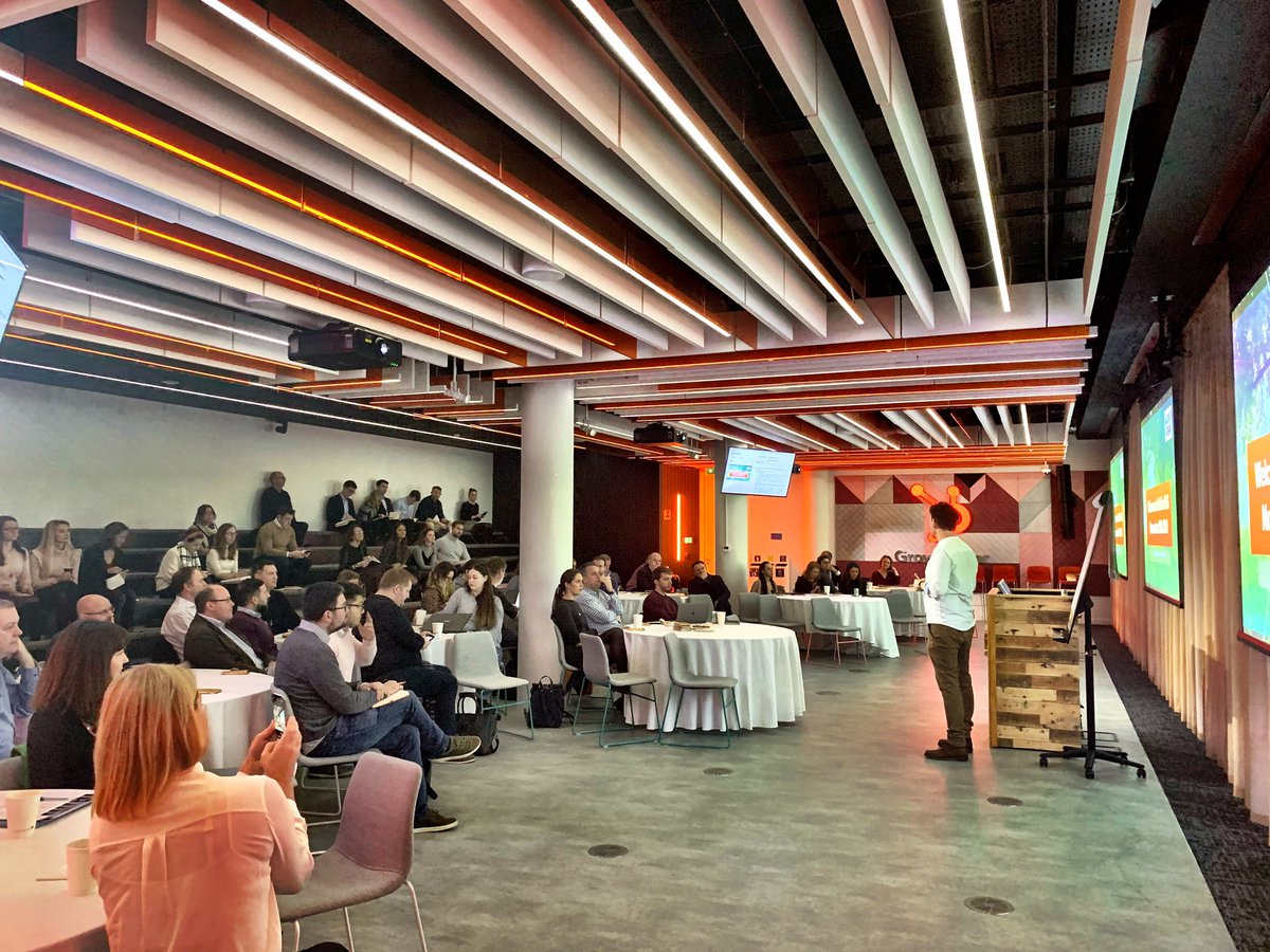 TheDublinHUG's tweet photo. Kicking off Dublin #HUG🤩 Great attendance, thanks everyone for coming🙌🏼 
#hubspotusergroups #learninbound #hubspot #inboundmarketing #inboundsales https://t.co/35X8wwyWGN