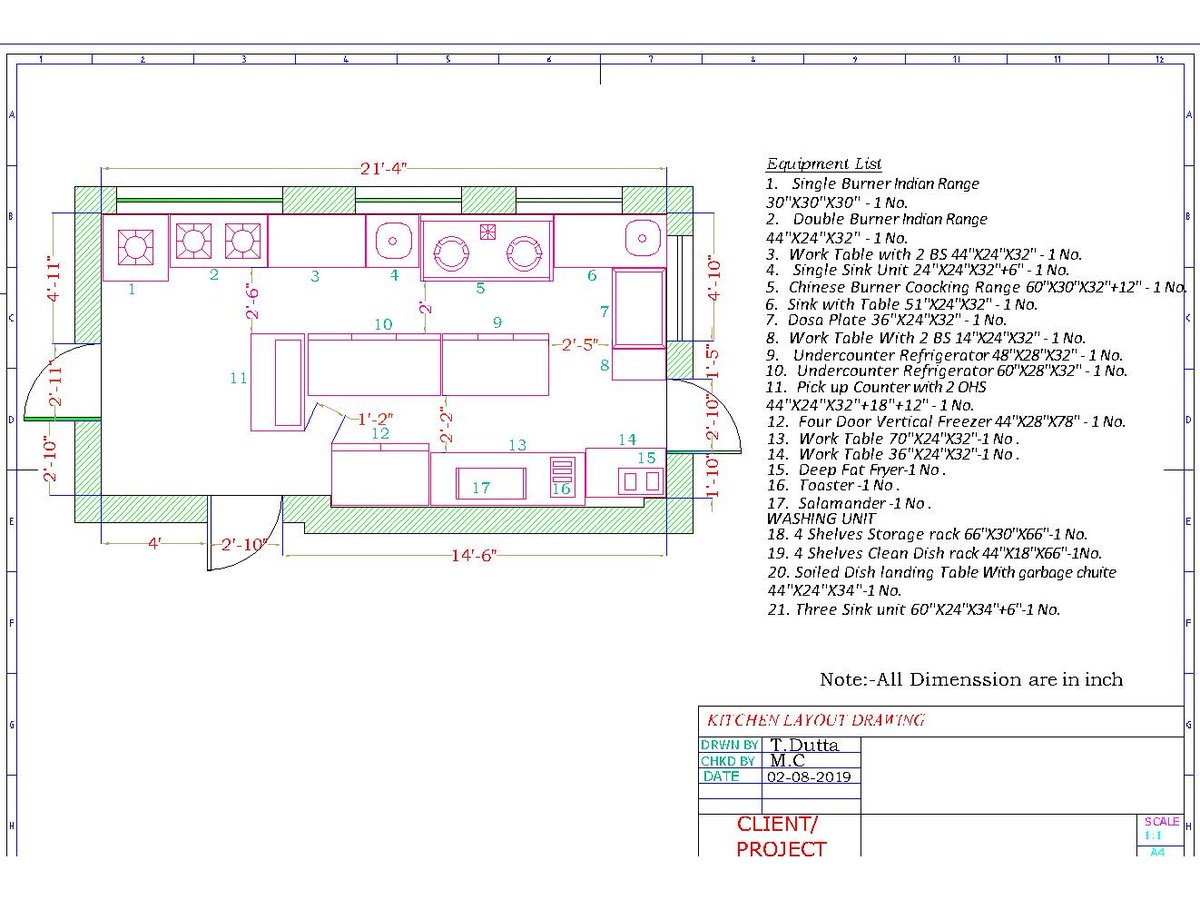 Floor Plan Commercial Kitchen Layout Design