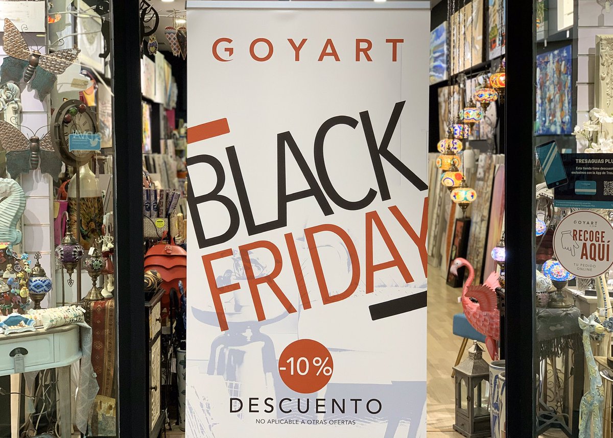 goyart's tweet photo. Pistoletazo de salida al Black Friday en Goyart. Descuentos hasta 80% en decoración y regalos. Y descuentos especiales desde hoy al lunes 2-12-19. Ven ya y decora barato. https://t.co/i9efRj9p8P