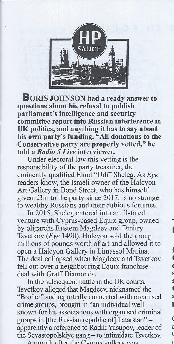 The curious case of Ehud "Udi" Shelag, the Tory party's Treasurer, & wealthy Russian Tory donorsvia  @PrivateEyeNews #RussiaReport  #GE2019  @LBC  #PoliticsLive  #newsnight  #C4News