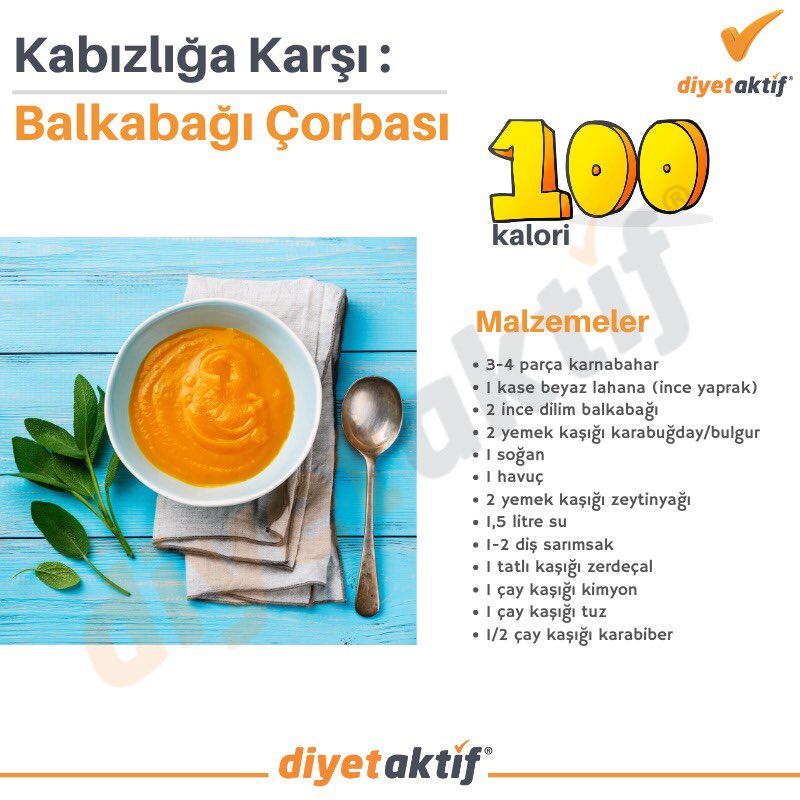 diyetaktif's tweet photo. Havaların soğuması, hareketin azalması, su tüketimimizdeki düşüşler ve daha karbonhidratlı beslenme alışkanlığı kabızlık ile sonuçlanıyor. 🤢Sizde kabızlık problemi yaşıyorsanız bu çorbayı yapmanın tam sırası! 😋#diyetaktif #diyetisyen #tarif #datarif #çorba #çorbatarifi https://t.co/XzVjQPhCoD