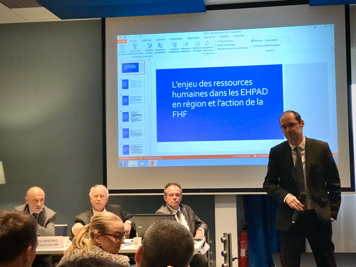 JF_Helie's tweet photo. Ouverture du séminaire médico social @FhfAura à Lyon ! Des enjeux de #RH en #EHPAD & #CH, les développements du rapport métiers #GrandAge #personneagee et les projets de structuration du #médicosocial en région #gcsms @laFHF @MyriamElKhomri https://t.co/TMgmxZngwq