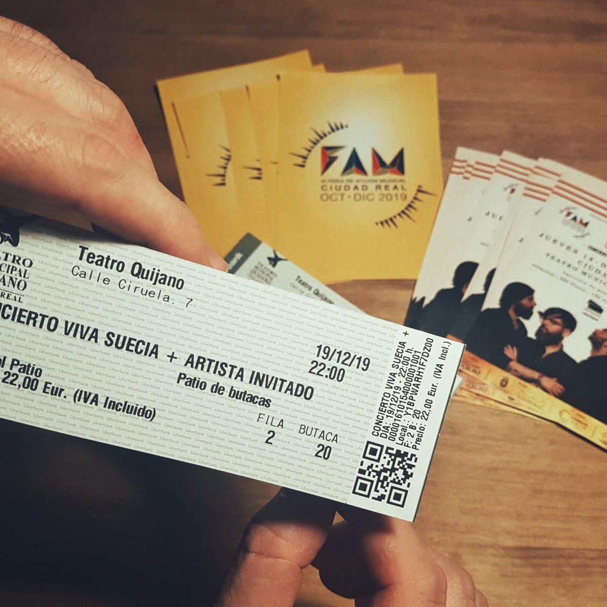 Se hace saber! 🗣️ hemos dejado una remesa de 10 entradas para <a href="/VivaSuecia/">Viva Suecia</a> en la Escuela de Música Moderna, Corre que vuelan #laferiaFAM #ciudadreal #vivasuecia #teatroquijano #conciertazo <a href="/AYTO_CIUDADREAL/">AYTO_CIUDAD REAL</a> <a href="/Subter_Events/">SUBTERFUGE EVENTS</a> <a href="/Ciudauto/">Grupo Ciudauto</a> <a href="/DiputacionCR/">Diputación de C.Real</a>