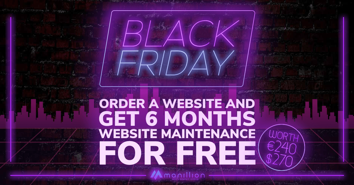 manillionPH's tweet photo. Black Friday Deal! Get 6 months of FREE website maintenance on all website design orders! 🖤

Grab it here: https://t.co/DjGiBw3QUR

#blackfriday #philippines #websitemaintenance #webdesign https://t.co/YWF0k4BvnS