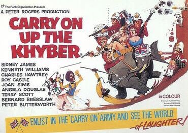 It was 51 years ago today that 
Carry On... Up the Khyber 
opened in London.
The Jewel in the Crown.
#CarryOnOfficially #PeterRogers #GeraldThomas #CarryOnFilms #BritishCinema #ClassicComedy #SidJames #KennethWilliams #CharlesHawtrey #JoanSims