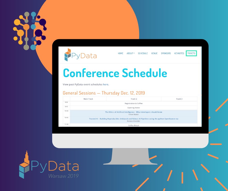 Fascinating lectures🧠🤖, wonderful speakers 🗣- all during two days full of knowledge and inspiration‼️Available you want to know what we have prepared for you, read our schedule for the conference.📥📆

pydata.org/warsaw2019/sch…

#PyDataWarsaw
#datascience
#machinelearnig
#AI