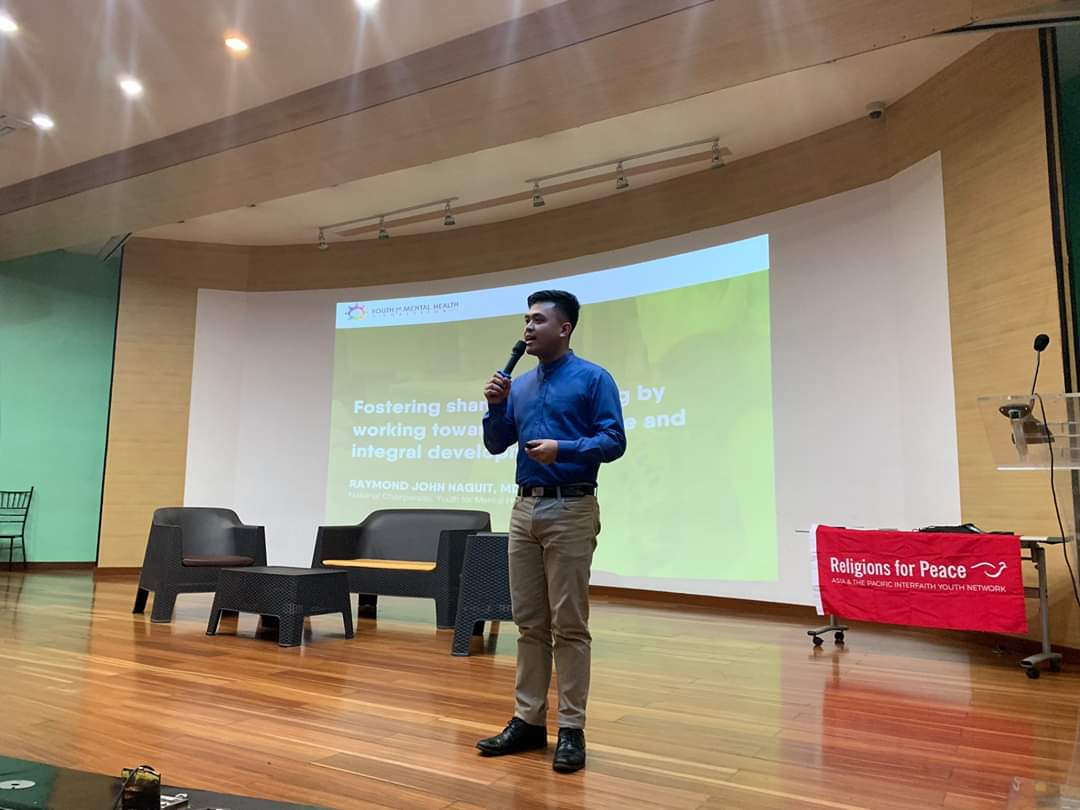 youth4mh's tweet photo. In the 2019 Asia Interfaith Youth Peace Camp, Dr. RJ Naguit, the National Chairperson of Y4MH, talked about fostering well-being by working for sustainability and integral development.
#RfPAPIYN #APIYNxUST #MoveForMH https://t.co/PKILEPRq1o